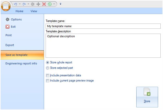 Engineering report templates