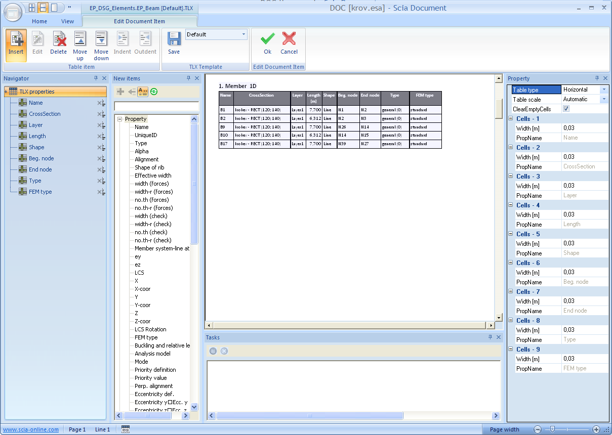 Table layout editor
